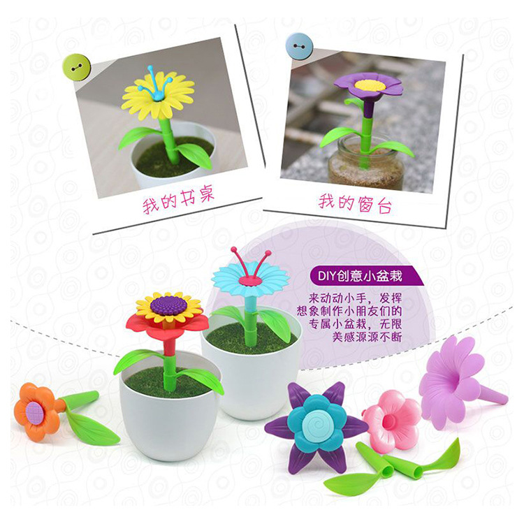 Trein Vermogen Praktijk Gedachte meisje DIY Tuin Corretly Kid Speelgoed Set Intellectuele Hand Made Kleine Potplanten Gemonteerd Speelgoed