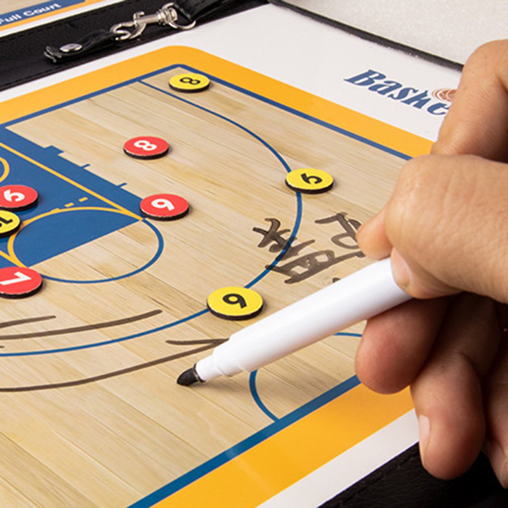 Basketball Coaching Board Double Sided Coach Guiding Board Portable Competition Game Training Equipment