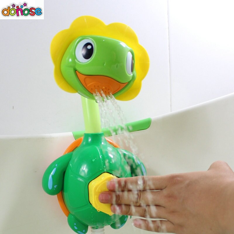 Badspeelgoed kinderen douche eend waterrad dolfijn speelgoed dieren zwemmen strand speelgoed eend knijpgeluid piepend voor baby waterspeelgoed: Blauw