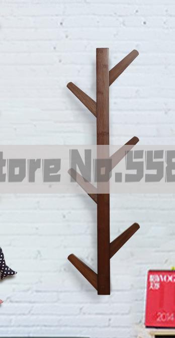 Nordic bamboo wall coat rack tree bedroom hanger living room wall hanger: 3 / 10 hanging