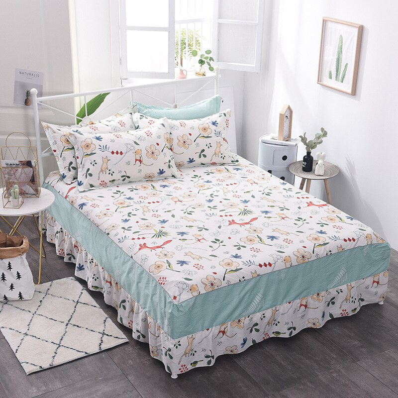 Couvre-lit de pendaison de crémaillère | Jupe couvre-lit, jupon matelas, couverture draps de lit, 1.8/1.5/1.2 mètres ,