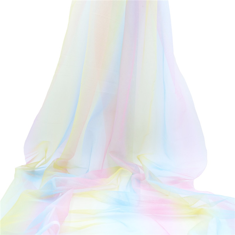 1 M gradiente Arco Iris tul tela africana DIY Baby Shower Tutu falda mantel silla fajín boda hogar decoraciones tela