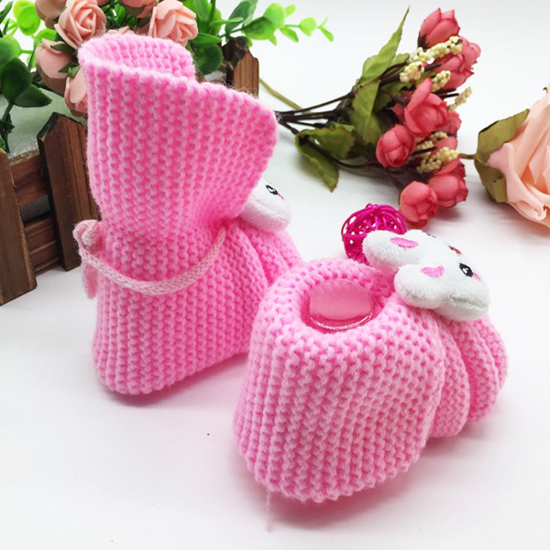 Cute Handwoven Newborn Baby Girl Boy Crochet Knitting Toddler Crib Shoes Boots