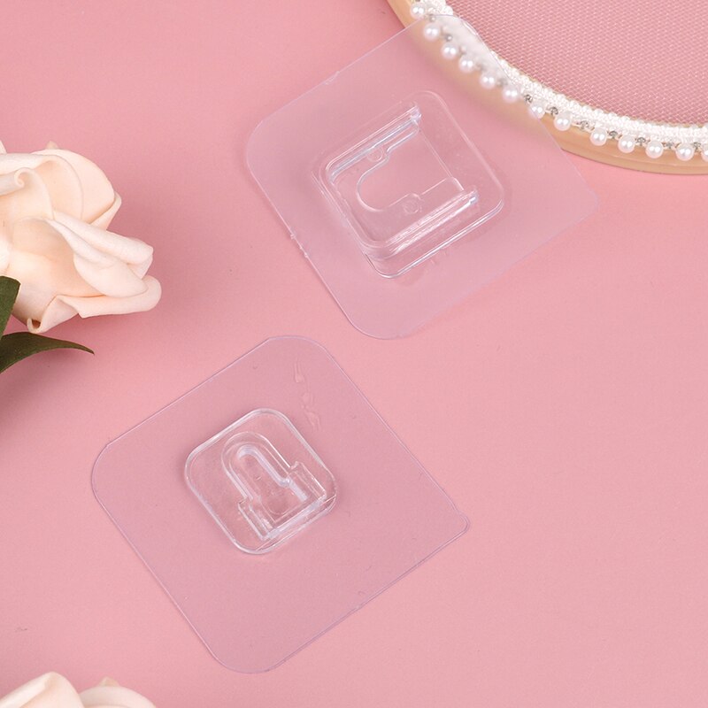 double sided adhesive wall hooks Wall Hanger Transparent Suction Cup Hook Double-Sided Adhesive Wall Hooks
