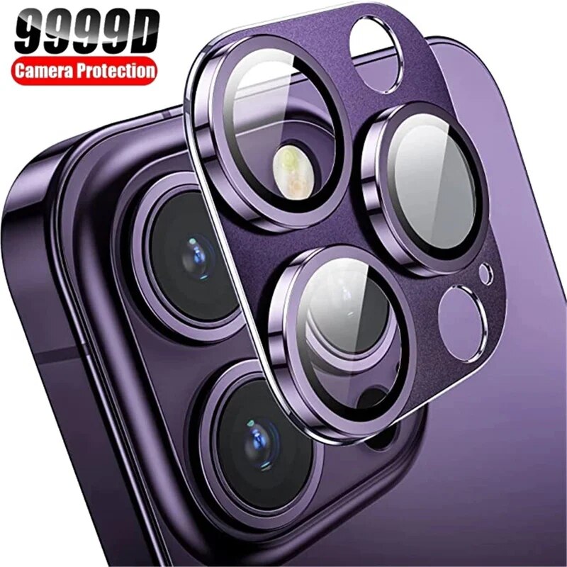 Camera Lens Protector voor iPhone 11 15 14 12 13 Pro Max Titanium Metalen Camera Cover Scherm Metaal Glas Voor iPhone 14 15 Pro MAX