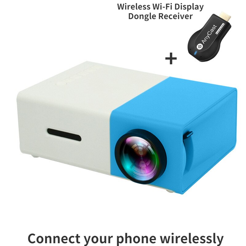 Mini projector Wireless connection to mobile phone micro projector Audio Portable Projector Home Media cell phone projector