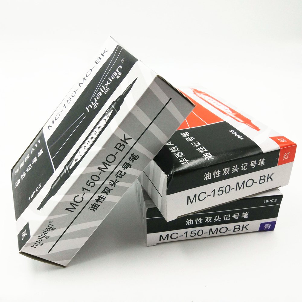 Permanent marker Indelible Waterproof Pens Dual Side Writing two side smooth writing logistics WSPM-502