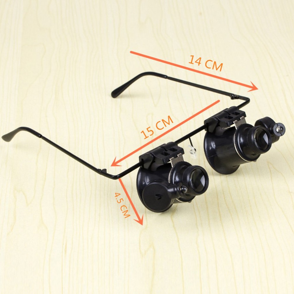 LED Vergrootglas Bril Vergrootglas Mini Loupe Lens Vergrootglas Glas Met Led Light Horloge Juwelier Microscoop