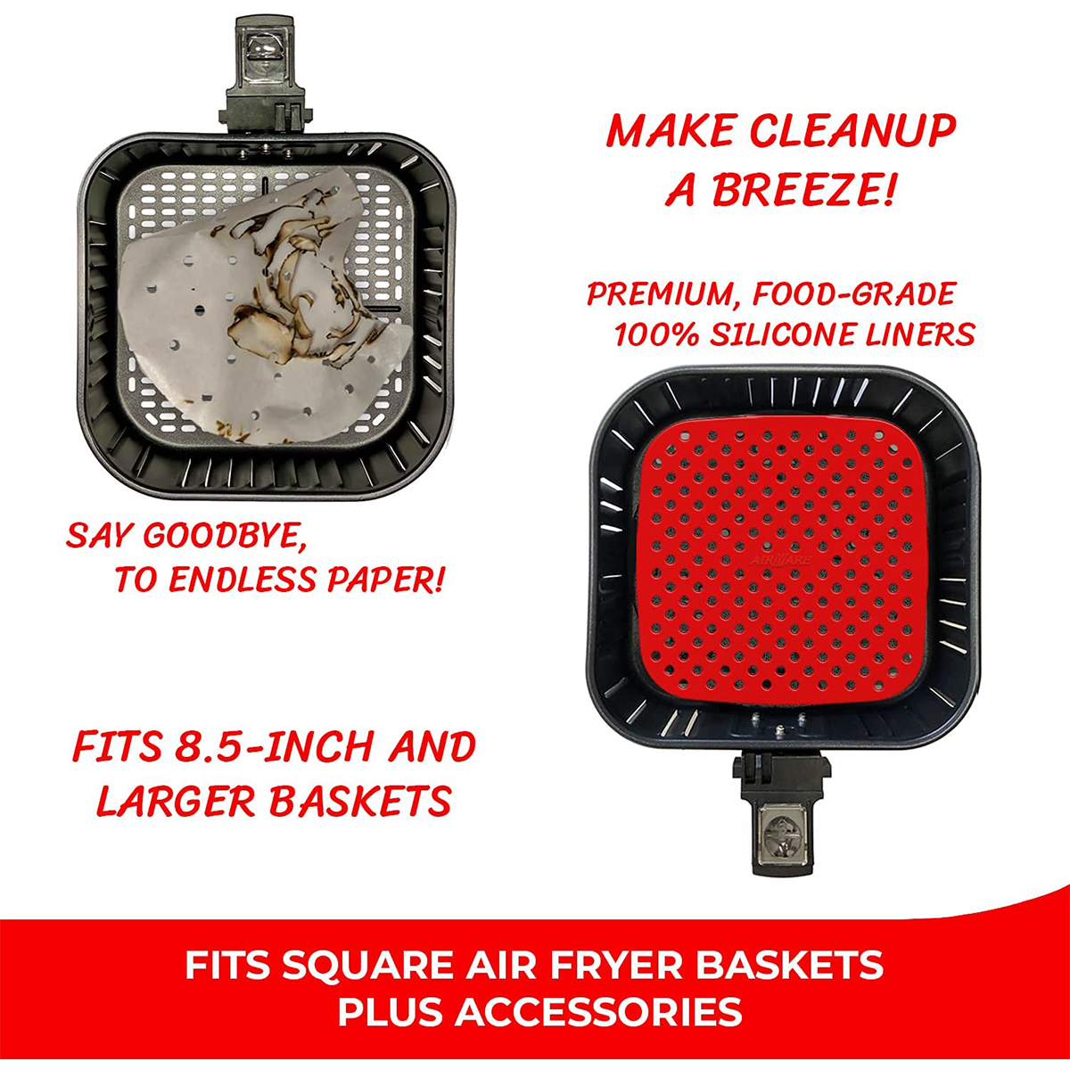 Silicone Air Friteuse Pads Non-stick Stoomboot Pad Bakken Binnenvoering Airfryer Hergebruikt Om Voedsel Steken Keuken Tool