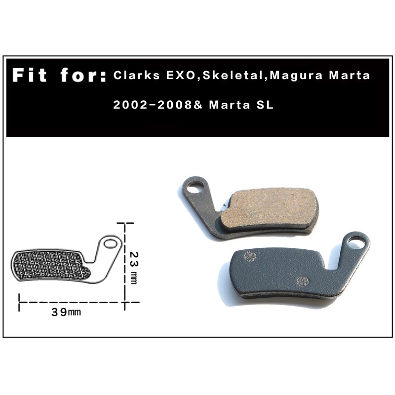 Resin Sintering MTB Hydraulic Disc Brake Pads One Pair(Two Pieces)Cycling Bike Accessories Fit For Clarks EXO Skeletal