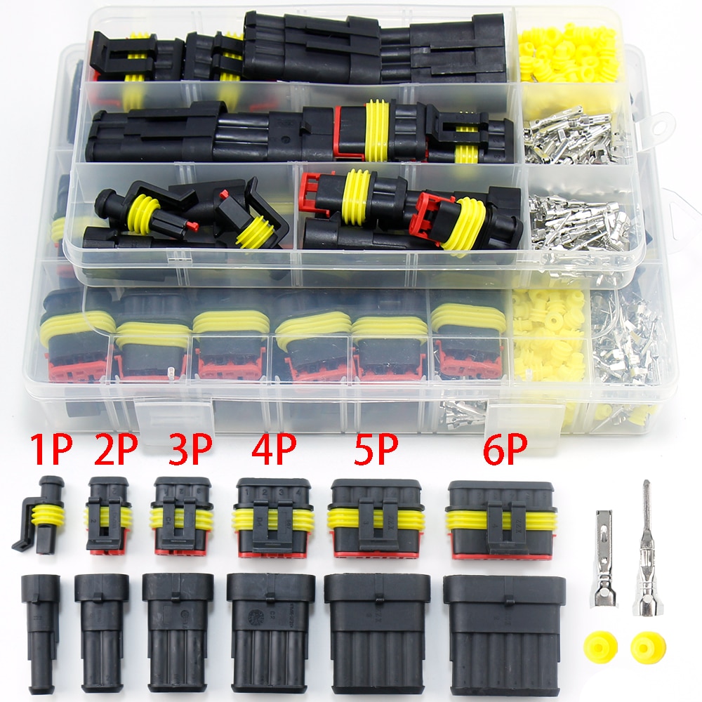 Vattentäta kopplingar kit bilkabel snabbkoppling elektrisk i bil kablar auto tätning uttag 1 2 3 4 5 6 stifts plug kit sätt