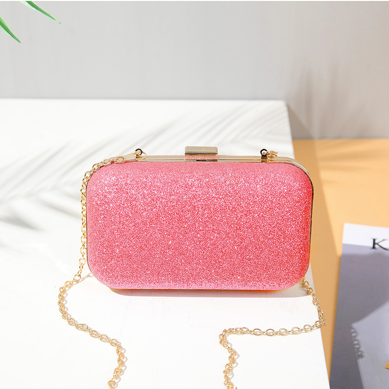 Dames Heldere Clutch Bag Kleine Vierkante Tas Bruid Diagonaal Pakket Bruiloft Bruid Kleine Tas Nacht Banket Tas Party tas: Roze