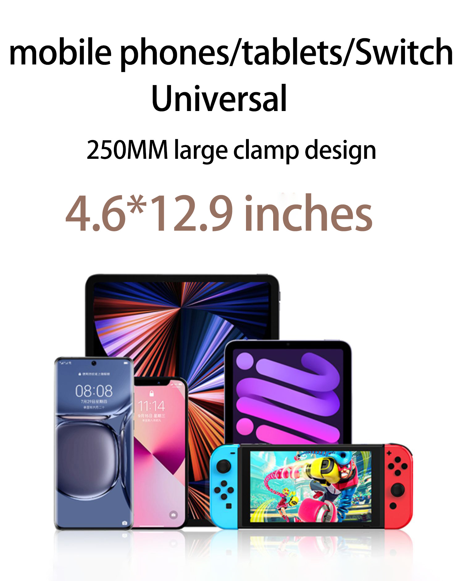 Tablet Stand Rotatable Phone Stand Long Arm Metal 180° Adjustable Holder For iPad Pro Mini Air Xiaomi Tablet Compatible 4-12.9