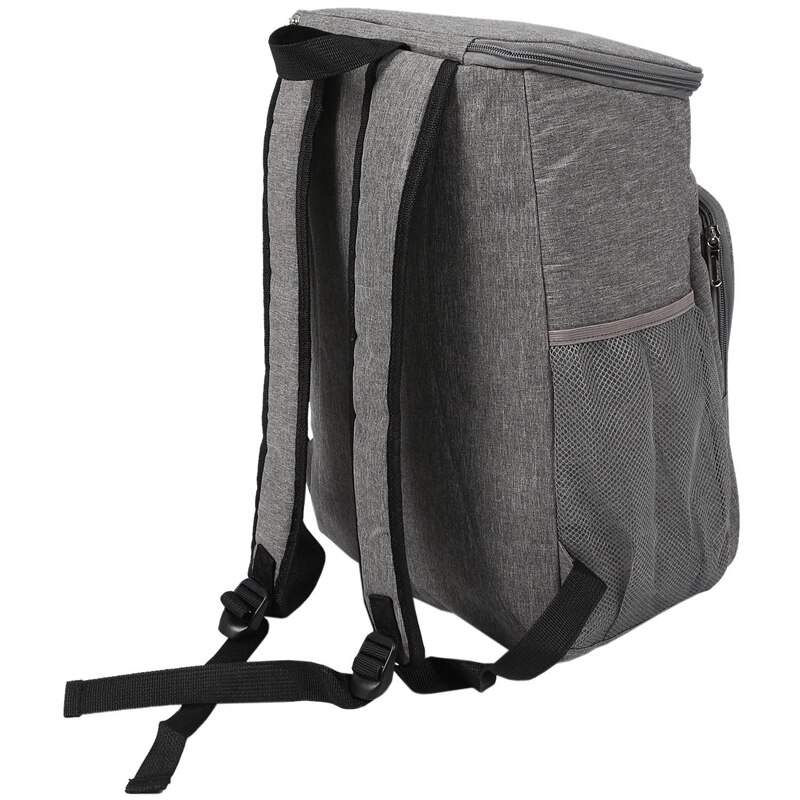 Weyoung stor kapacitet lækage bevis mænd kvinde termisk isoleret køligere skulder rygsæk picnic taske ,1 stk, grå
