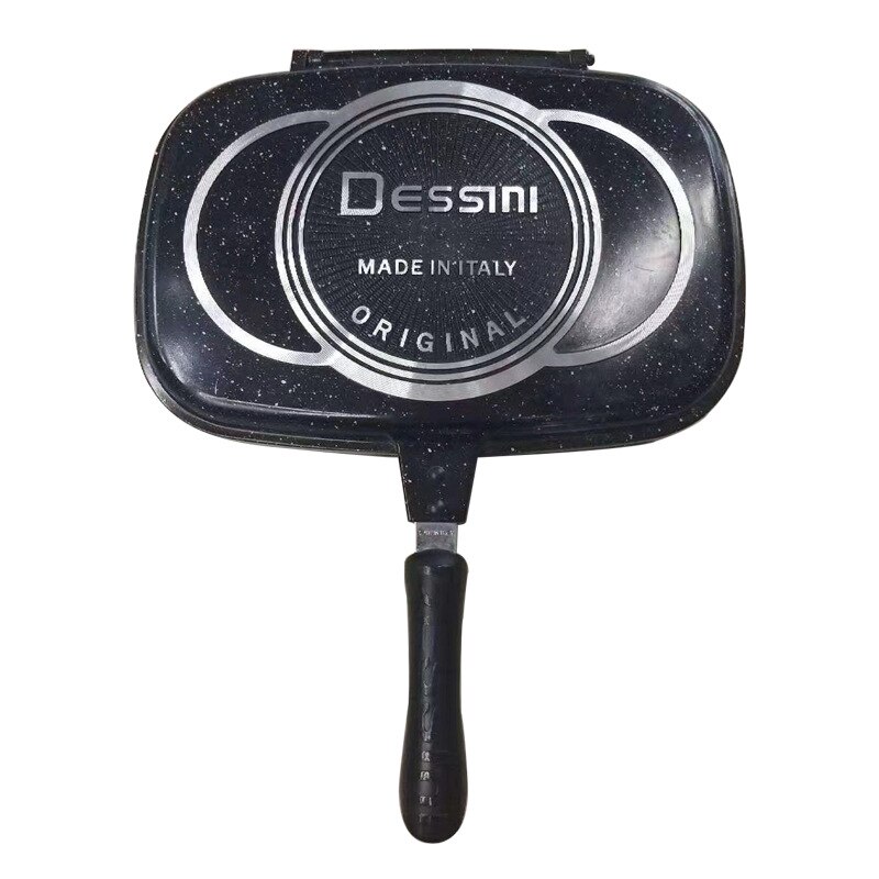 Master Star 40Cm Dubbelzijdig Koekenpan Spuitgieten Factory Outlet Steak Koekenpan Grill Pot Keuken Gas kookgerei: 36cm / Black 0