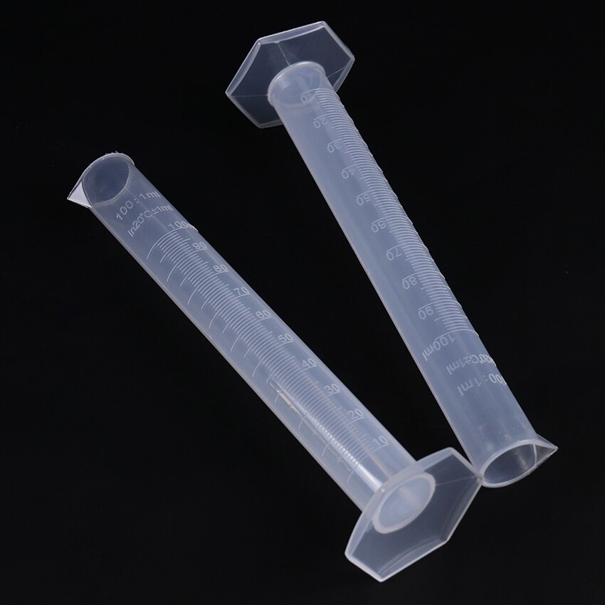 100ml Clear Plastic Measuring Cylinder Liquid Measurement For Laboratory Supplies Chemistry Instrumen Tools School Lab Supplies