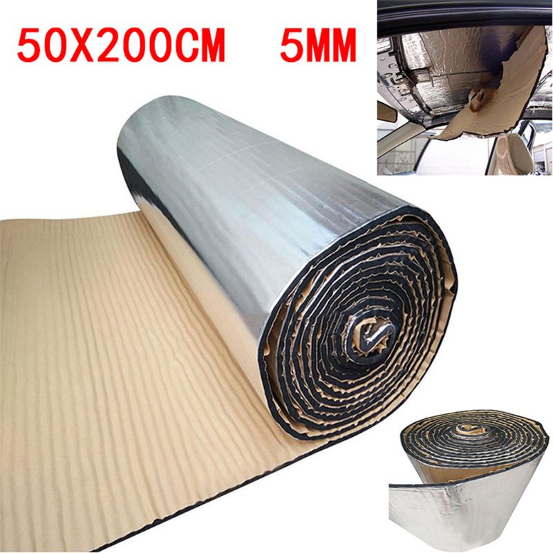 Alfombrilla de aislamiento de ruidos para automóviles, forro amortiguadora de ruido del motor para el capo, para aislar el sonido del coche, 50x200cm/5/10/15mm de grosor