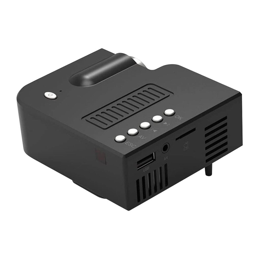 Projector US Plug LED Portable Home Theater Video Projector Support HD1080P For Outdoor Movie Black