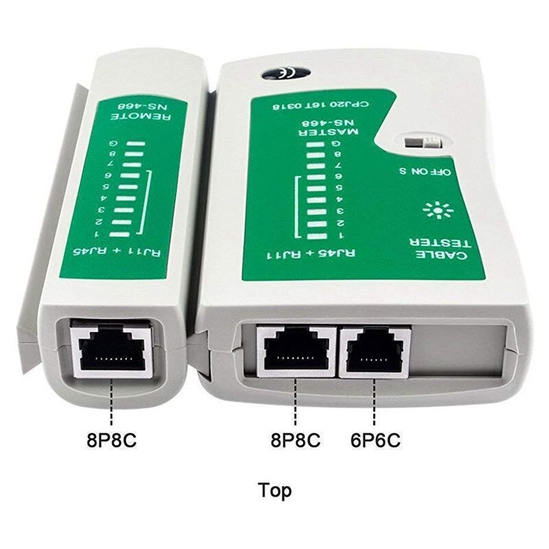 Netwerk ethernet lan kit 4 in 1 kabeltester + krimptang krimptang + draadstripper  +100x rj45 cat 5 cat 5e connector stekker netwerk