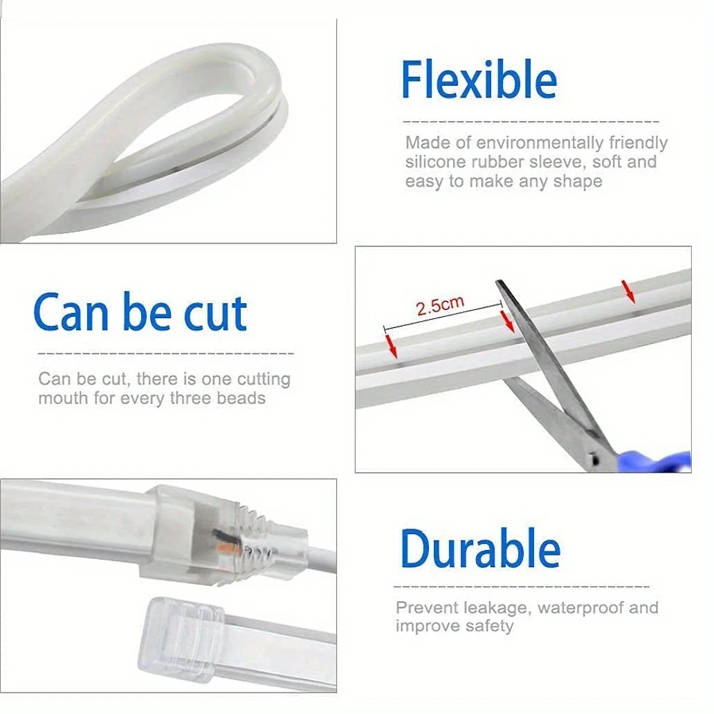 Bewegung Sensor Neon- LED Licht Streifen USB Dimmbare Schalter Neon- Zeichen flexibel Silikon Seil Tupe Wasserdicht Für Heimat draussen Dekor