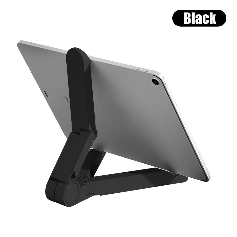 TBTIC Przenośny składany stojak kompatybilny z tabletami 4′′-11′′ Plastikowy uchwyt na biurko do telefonu IPhone Samsung IPad Stojak na telefon: Black