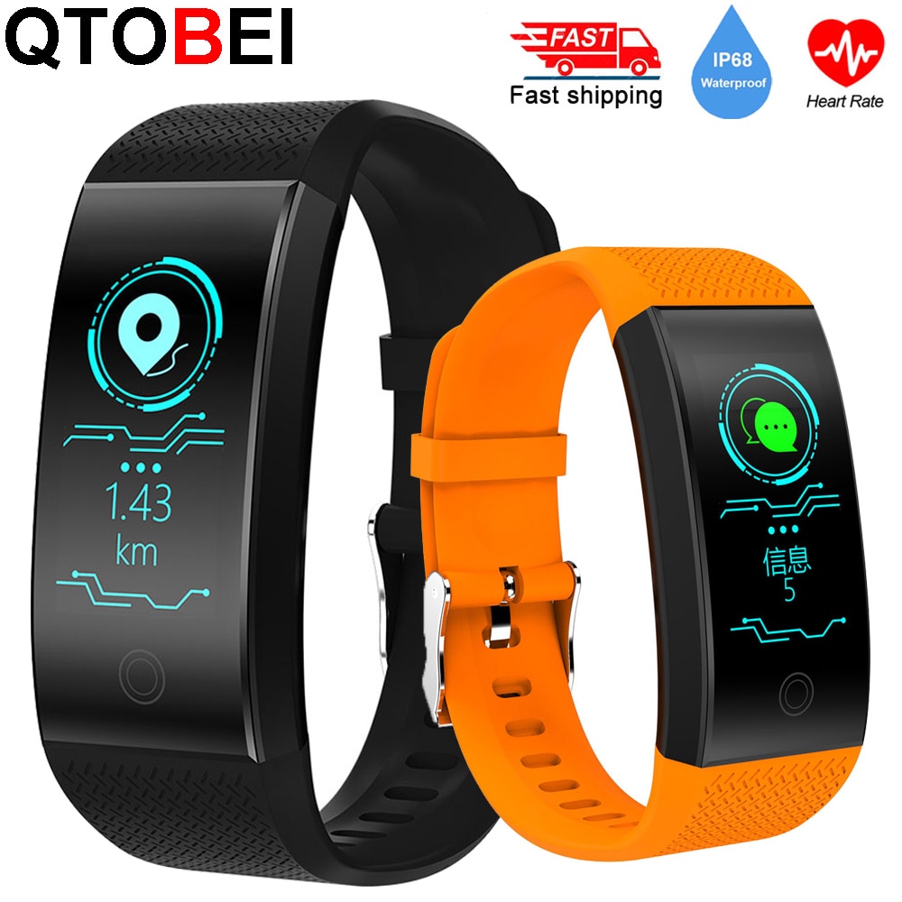 Smart fitness armband  ip68 puls fitness tracker stegräknare 0.96 '' skärm sport smart band klocka män kvinnor för android ios
