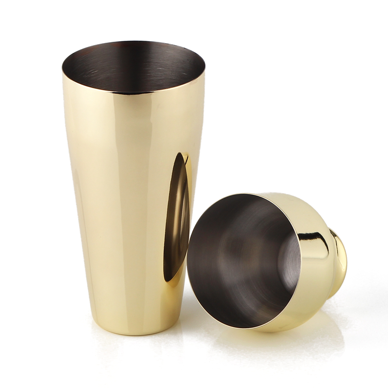 Premium parisisk cocktailshaker, kobber / guld / sort / bronze & spejlfinish shaker , 18-8 barware / værktøj i rustfrit stål