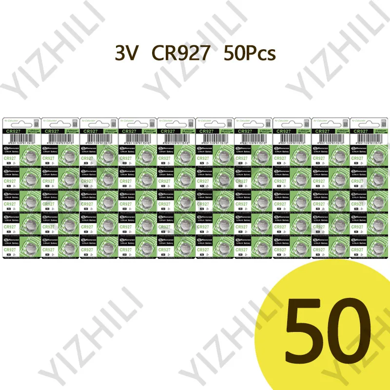 CR927 3V Electron 3V baterías de litio batería de botón para relojes juguetes Control calculadora juguete: Verde