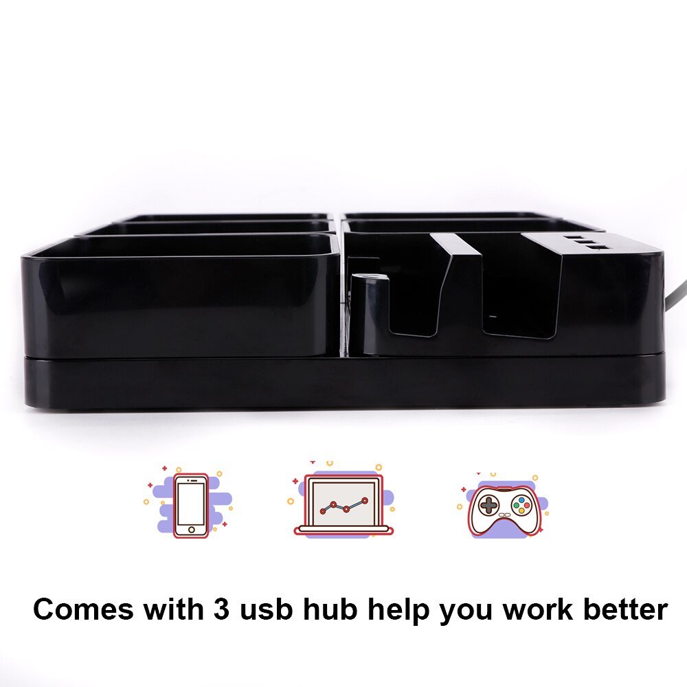 Tenwin noir support multifonction papeterie organisateurs stylo rangement bureau fournitures boîte avec tiroir porte-stylo accessoires de bureau