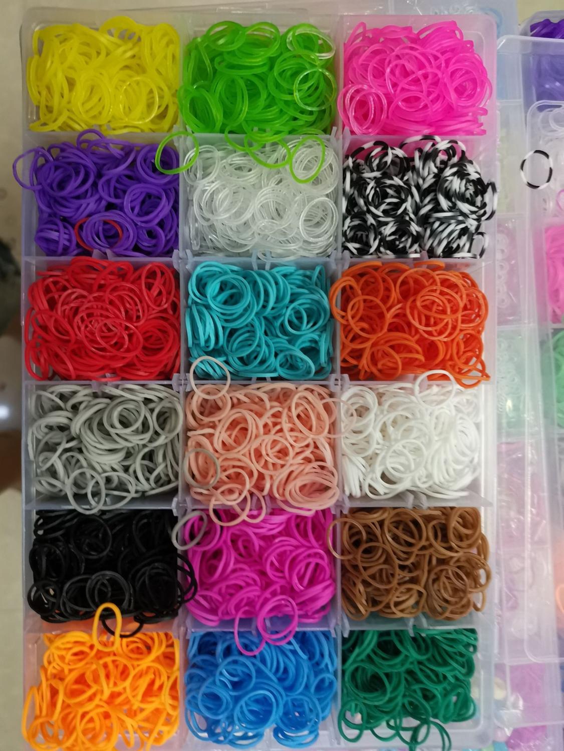 Retail Rianbow Diy Speelgoed Elastiekjes Armband Voor Kinderen Haar Rubber Loom Bands Refill Rubber Band Maken Geweven Armband Diy