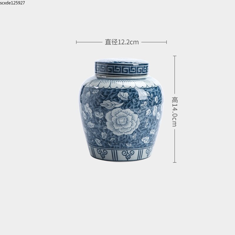 Klassieke Bloem Landschap Patroon Keramische Opslag Pot Met Deksel Grote Capaciteit Thee Blikjes Huishoudelijke Snoep Moer Verzegeld Opslag Jar