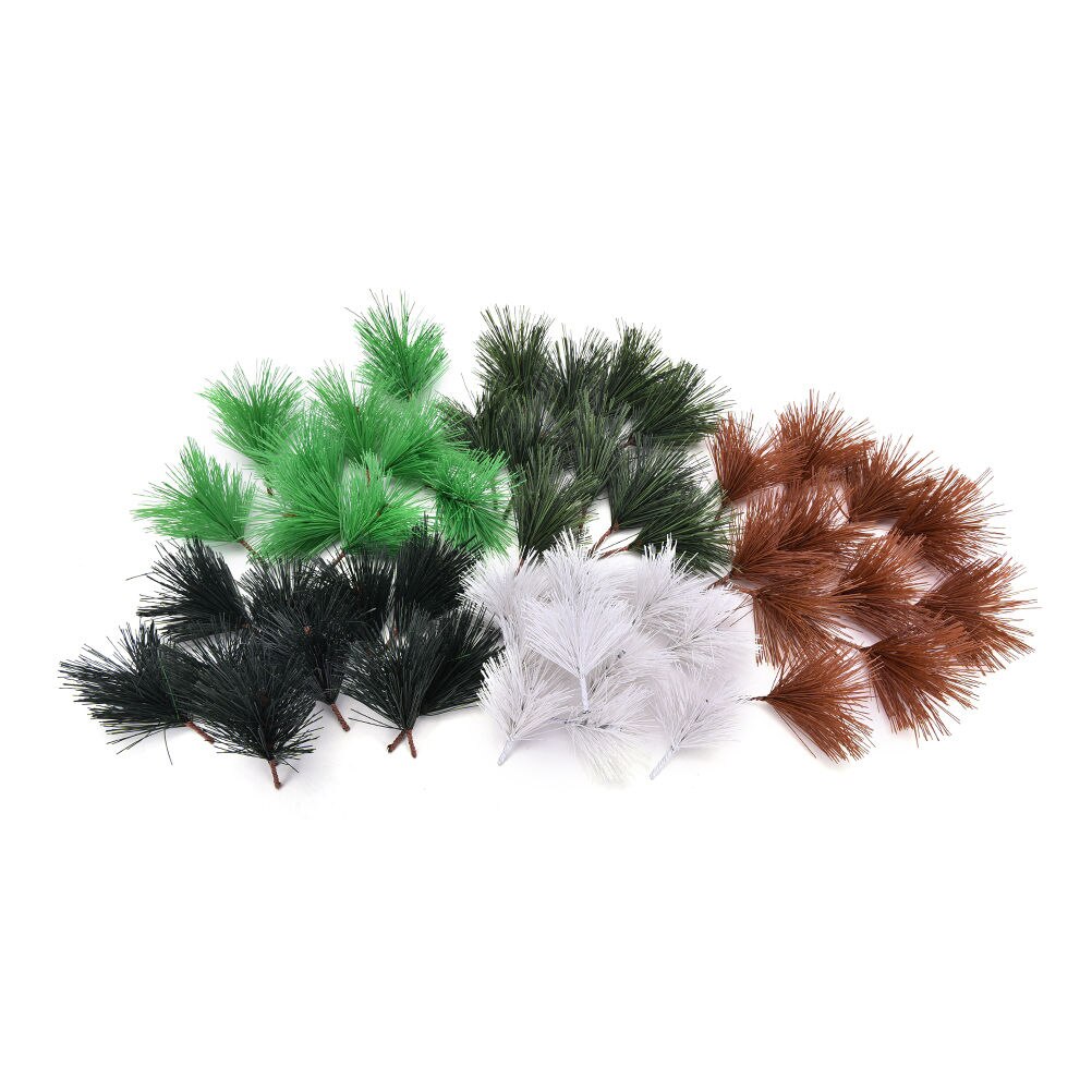 10 Pcs/lot Green Artificial Pine Needles Xmas Tree Decor Needle Mixed Branchs Christmas Ornament Year Home Supplies