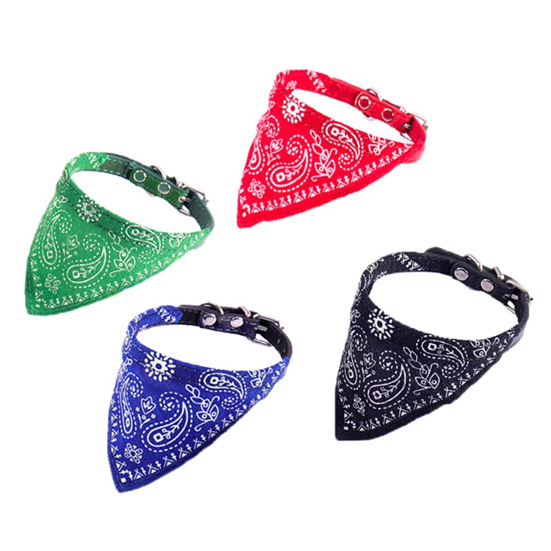 Bufanda ajustable de algodón PU para mascota, pañuelo para cachorro, gato, cuello, toalla para Saliva de perro, accesorios, 1 unidad