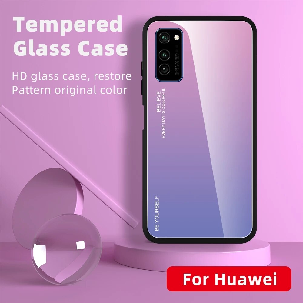Custodia per telefono in vetro temperato colorato sfumato di lusso per Huawei Honor 8X Honor 8x X8 8X8 Max Pro Honor8 X Cover Case Shell