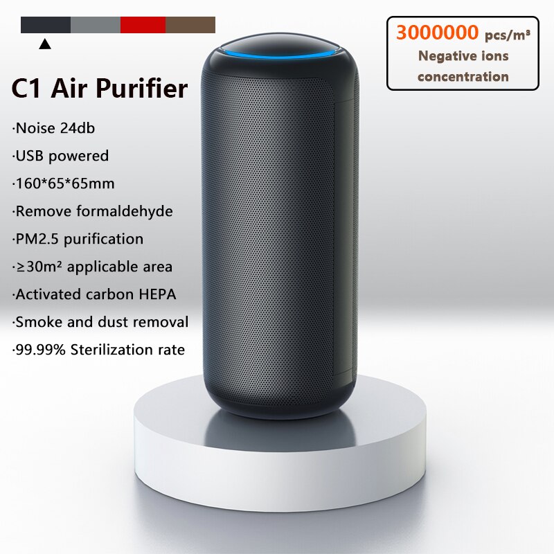 Car Air Purifier Cleaner 3 million Negative Ion USB Mini Home Vehicle Air Cleaner Remove Formaldehyde Air Purifier: 04 / USB