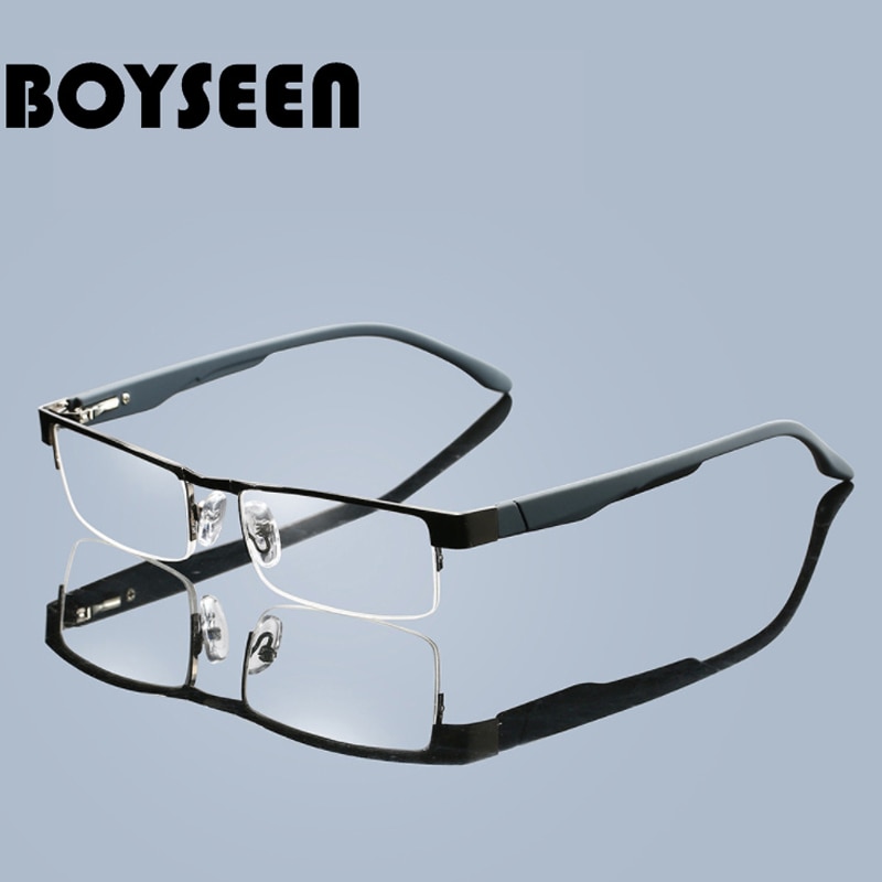 Boyseen masculino liga de titânio óculos de leitura não esférico 12 camadas revestido lentes retro negócios hyperopia prescrição óculos