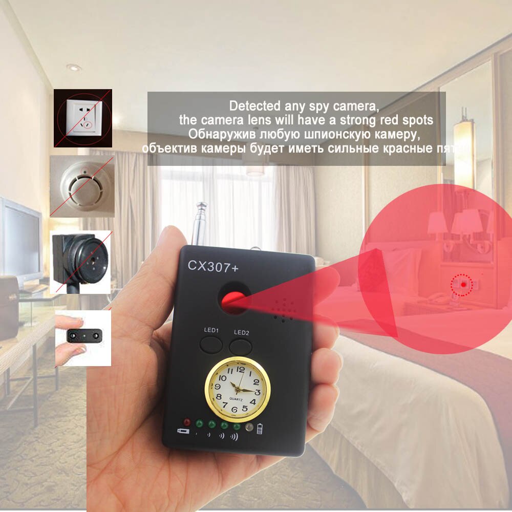 CX307 +-Detector de señal para teléfono móvil, dispositivo de monitoreo inalámbrico, con conexión inalámbrica por cable, con GPS, para posicionamiento