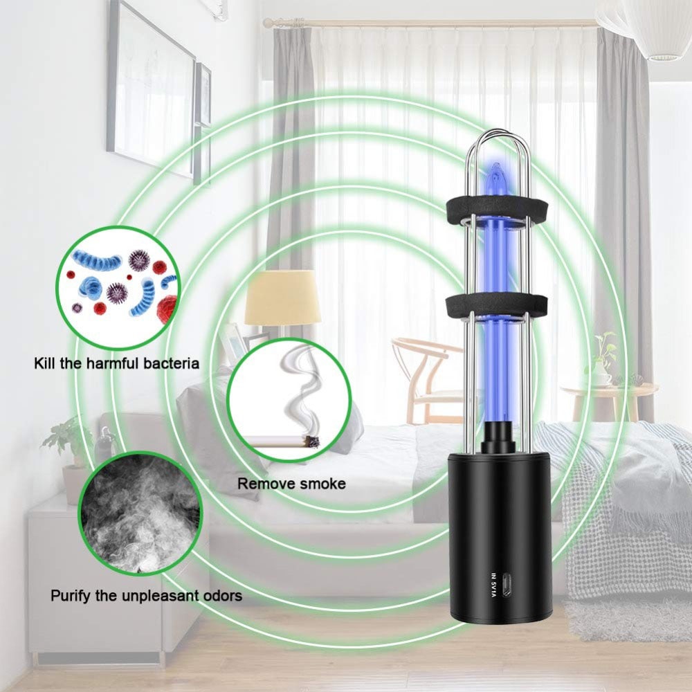 Rechargeable UV Sterilizer Light Bulb UV Germicidal Lamp In Addition Mite Lights Ozone Sterilization Lamp Car Ultraviolet Light