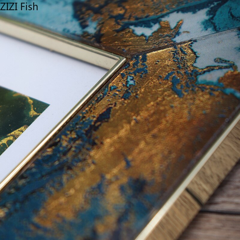 European Metal Frame Stainless Steel Gold Foil Photo Frame Bedroom Decoration Wedding Family Art Photo Frame Home Decoration