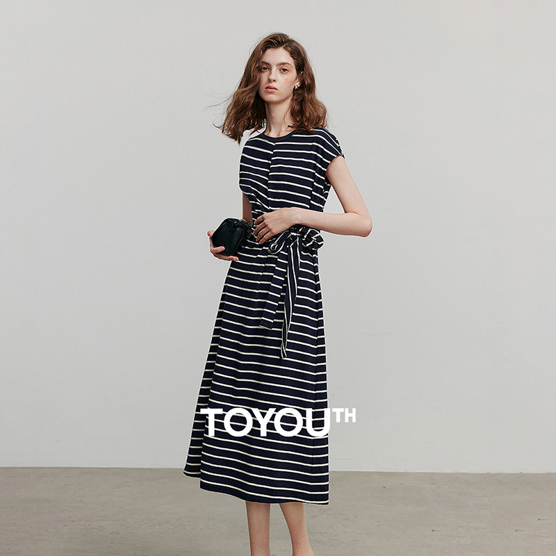 TOYOUTH Women Dress Summer Short Sleeve Casual Dress 8529051