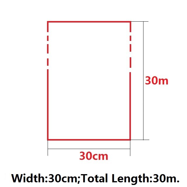 30cmWidth Transparent Plastic Wrap Food Cling Film Kitchen Supermarket Packaging Home Microwave Kitchen Multifunction Household: m30