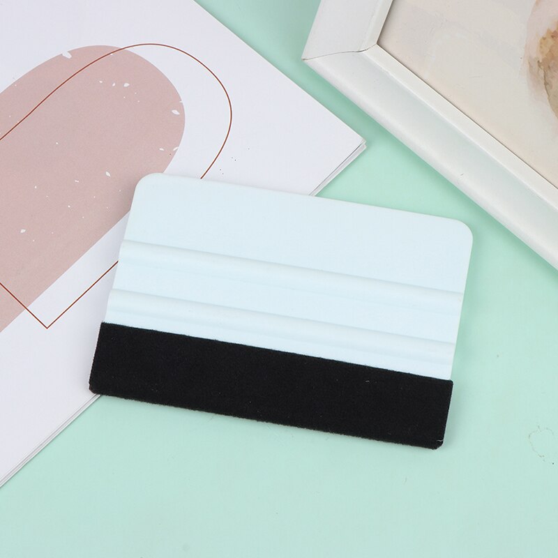 Film plastique souple pour carrosserie de voiture 10x7cm, outil de différentes couleurs, grattoir carré pour papier peint publicitaire, outils de teinte de fenêtre: Marron