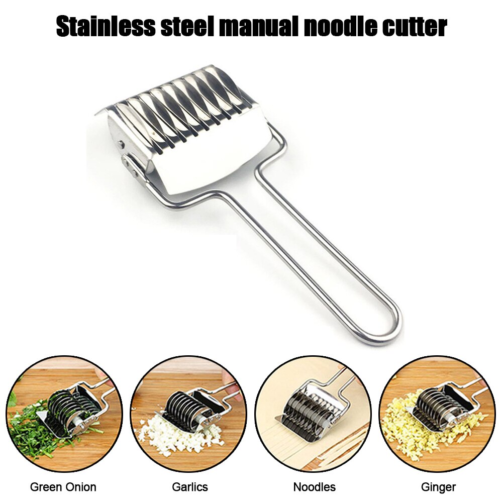 Rustfrit stål nudelgitter rullenudler skære kniv pressemaskine dejskærer pasta spaghetti maker køkken madlavningsværktøj