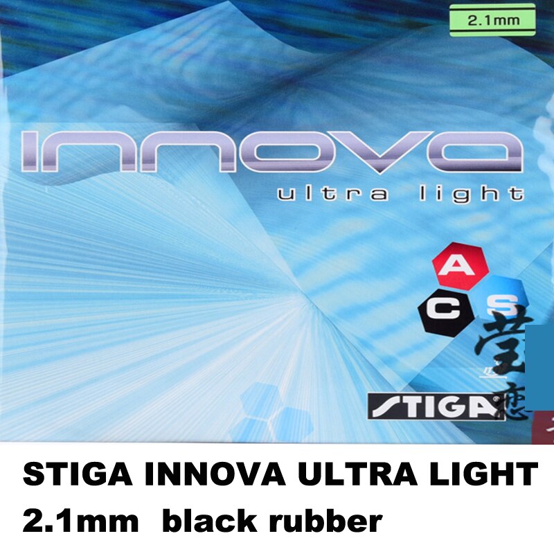 Original STIGA INNVOA ULTRA LIGHT table tennis rubber with thick sponge racquet sports stiga table tennis rackets: 2.1mm black