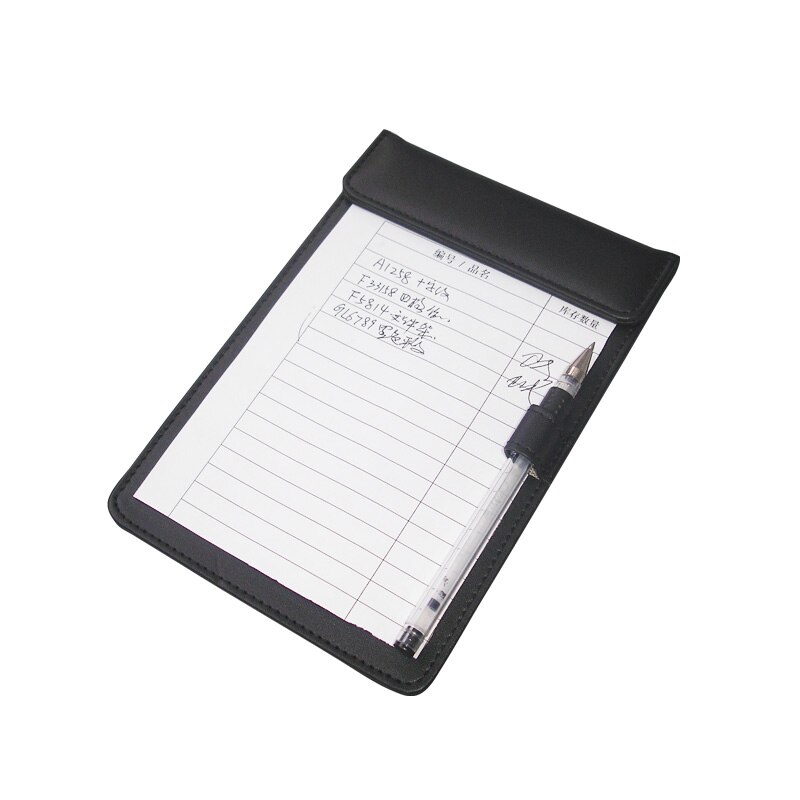 A4 A5 A6 Paper File Folder PU Leather Document Clipboard for Meeting Report Magnetic Drawing & Writing Pad Menu Clip Board