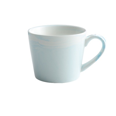 Pintado a mano del Monograma de Oro Natural De Mármol Señor y La Señora Del Té taza de Leche Taza Creativa Taza de Café de Porcelana Del Aniversario de Boda: Blue