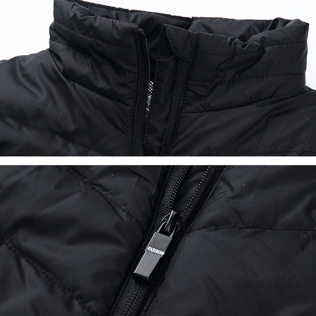 Men Outdoor USB Infrared Heating Vest Jacket Electric Heated Warm Jacket