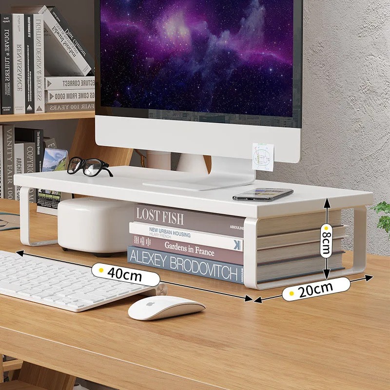 Soporte para Monitor de ordenador portátil, pantalla de ordenador de escritorio, estante de almacenamiento de escritorio elevado , suministros de almacenamiento de oficina ﻿