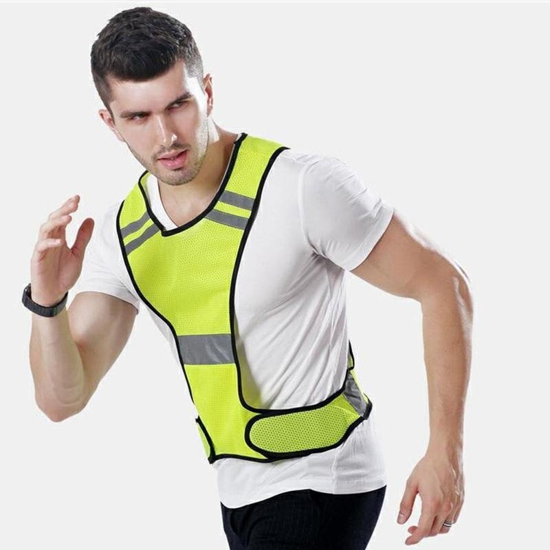 Reflecterend fietsvest ademend verkeer nacht werk beveiliging hardlopen reflecterend veiligheidsvest buiten waarschuwing reflecterend vest