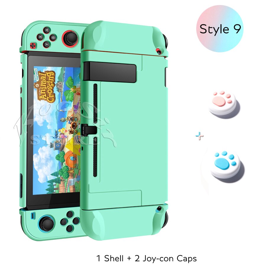 Funda desmontable bonita para Nintendo Switch, funda estilo bolso de piel dura con carcasa rosa para Nintendo Switch y Joy-con: Style 9